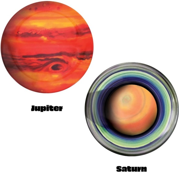 Planet Plates Set - Eight 10 Inch Melamine Astronomy Dinner Plates - Picture 7 of 7